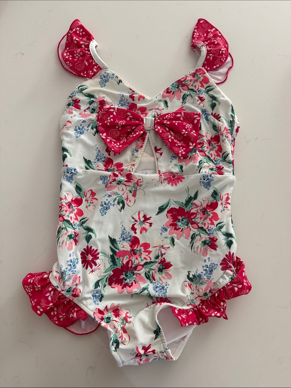 SweetHoney White Floral One-Piece Swimsuit